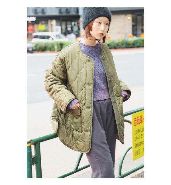 Ray BEAMS 「キルティング ノーカラー ブルゾン」|ブルゾン・スタジャン|