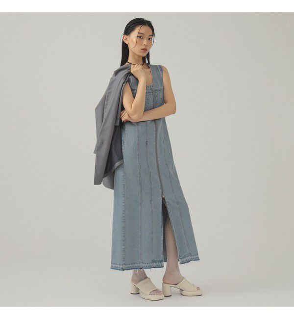 Ray BEAMS 「デニム ジップ タイト ワンピース」|ワンピース|