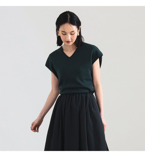 Demi-Luxe BEAMS 「2WAY フレンチ カーディガン プルオーバー」|ニット・セーター|DARK.GREEN