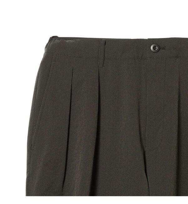 BEAMS「メッシュライク 2プリーツ テーパード スラックス」|チノ|