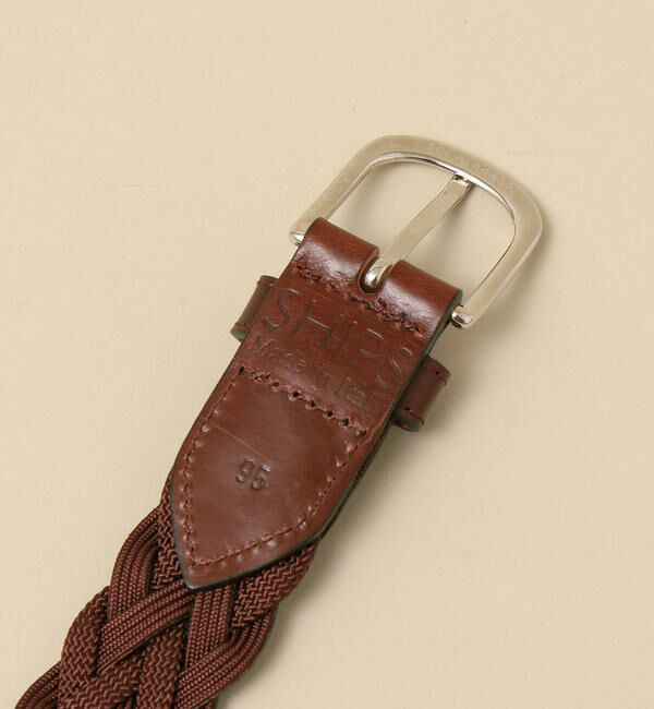 SHIPS「SHIPS: イタリア製 レザー コンビネーション メッシュ ベルト」|ベルト|