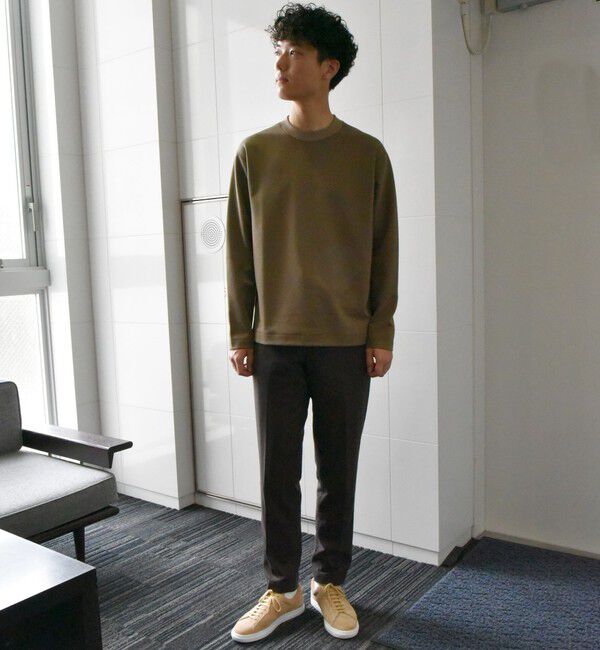 SHIPS「SHIPS:  ハイゲージ クルーネック ダンボールニット 長袖Tシャツ」|Tシャツ・カットソー|