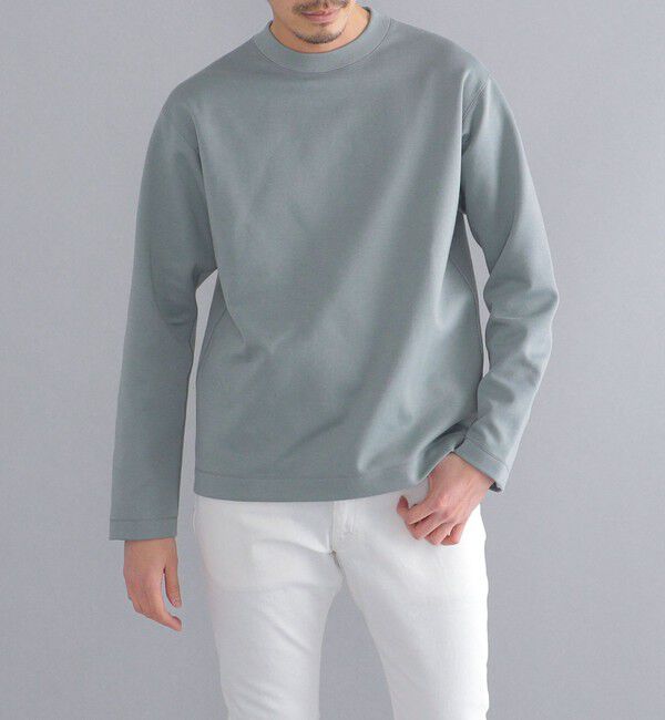 SHIPS「SHIPS:  ハイゲージ クルーネック ダンボールニット 長袖Tシャツ」|Tシャツ・カットソー|