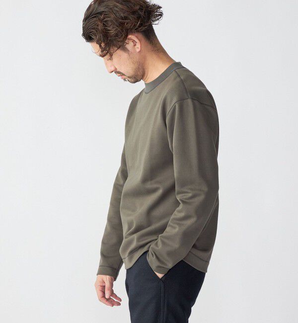 SHIPS「SHIPS:  ハイゲージ クルーネック ダンボールニット 長袖Tシャツ」|Tシャツ・カットソー|