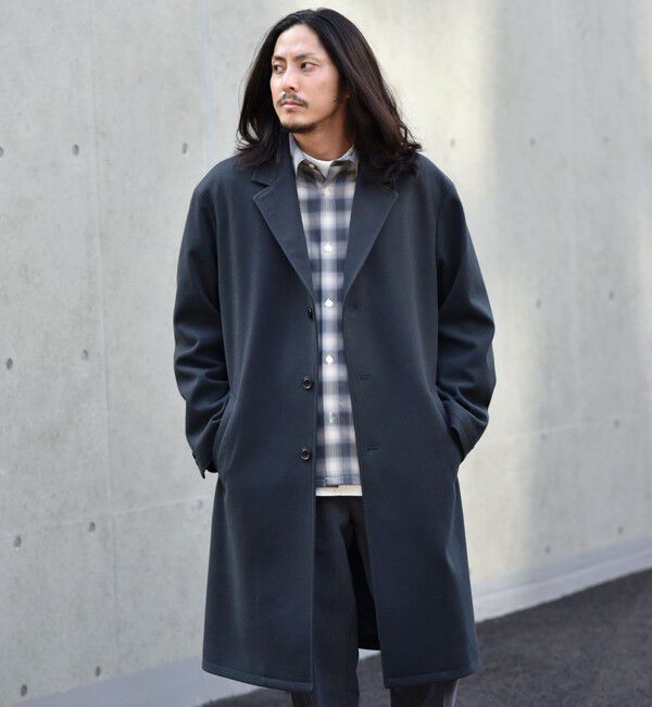SHIPS「【WEB限定】SHIPS: リラックスフィット ポリメルトン ジャージー チェスター コート」|チェスターコート|