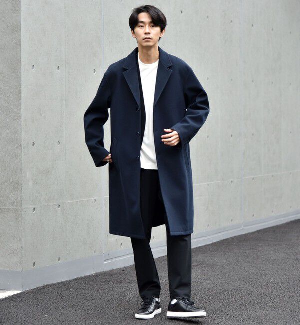 SHIPS「【WEB限定】SHIPS: リラックスフィット ポリメルトン ジャージー チェスター コート」|チェスターコート|