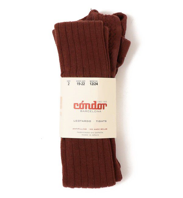 SHIPS KIDS「condor:サスペンダー リブ タイツ」|タイツ・ストッキング|ワイン