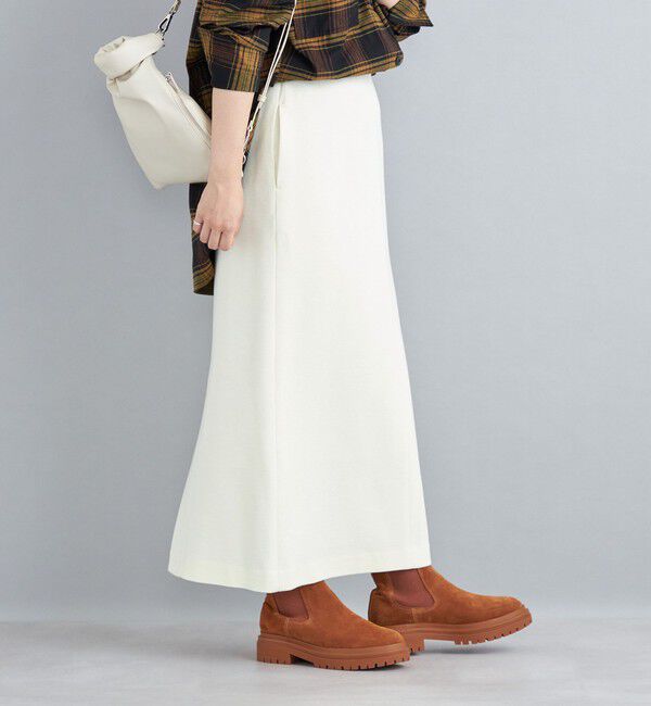 SHIPS for women「〈手洗い可能〉ヘビーミラノリブタイトスカート」|タイト|ナチュラル