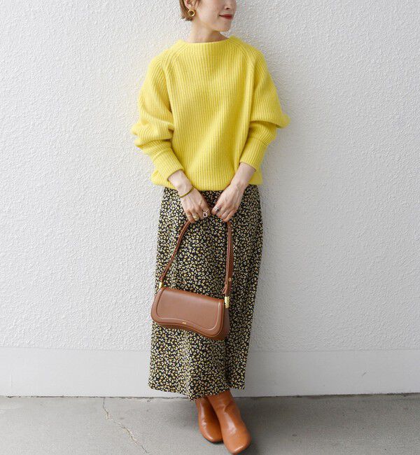 SHIPS any「SHIPS any:〈ウォッシャブル〉プチ リーフ＆フラワー Aライン スカート」|スカート|