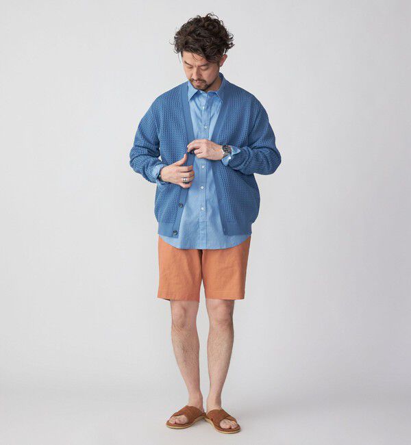 SHIPS「SHIPS:〈手洗い可能〉12ゲージ クロシェライク アイレット カーディガン」|カーディガン|