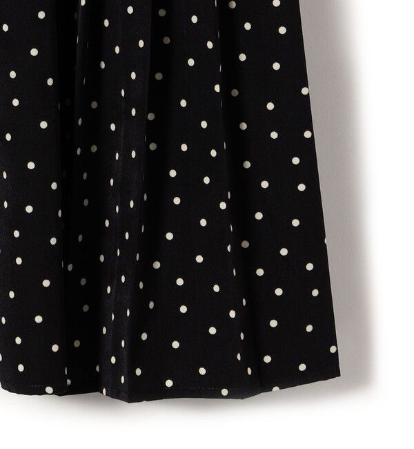 SHIPS for women「《一部追加予約》【WEB限定】〈手洗い可能〉ドット / 花柄 バンドカラー サイド プリーツ ワンピース」|ワンピース|