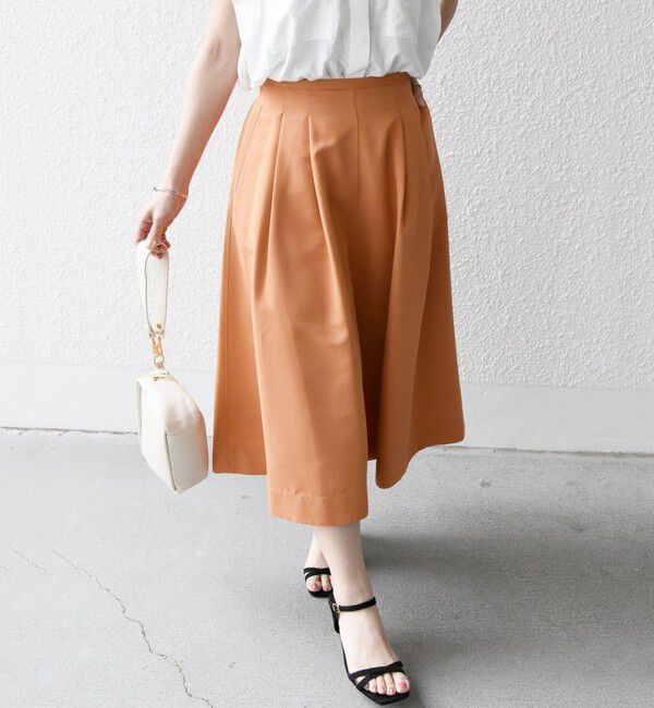 SHIPS any「SHIPS any:〈洗濯機可能〉クラシカル フレア スカート」|スカート|オレンジ