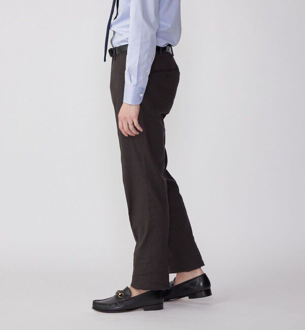 SHIPS「SHIPS:〈セットアップ対応/手洗い可能〉 イージー リネン ストレッチ パンツ」|チノ|