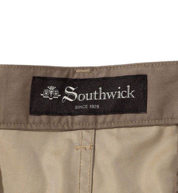 SHIPS「Southwick Gate Label: コットン ギャバジン サファリショーツ」|チノ|