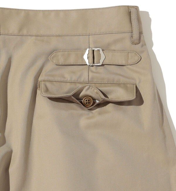 SHIPS「Southwick Gate Label: コットン ギャバジン サファリショーツ」|チノ|