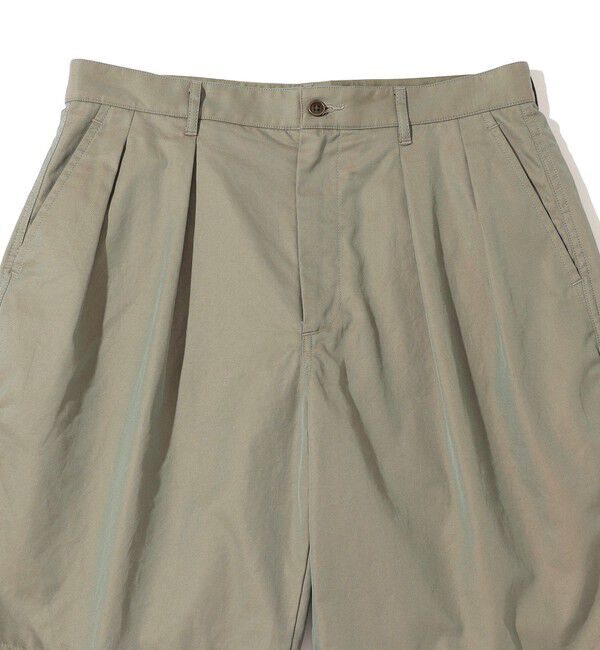 SHIPS「Southwick Gate Label: コットン ギャバジン サファリショーツ」|チノ|