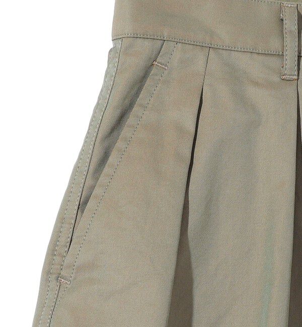 SHIPS「Southwick Gate Label: コットン ギャバジン サファリショーツ」|チノ|