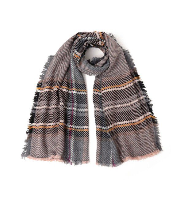 SHIPS for women「マドラス チェック ストール」|ストール|ピンク