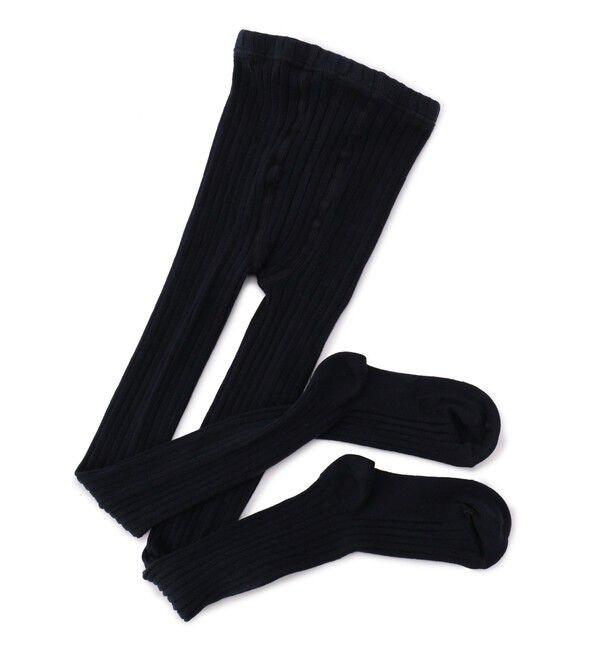 SHIPS KIDS「condor:100～130cm / ワイドリブ ベーシック タイツ」|タイツ・ストッキング|