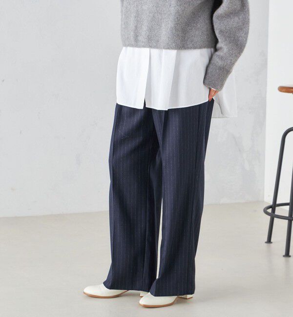 SHIPS for women「〈手洗い可能〉ワンタック ストレート パンツ ◇」|その他|