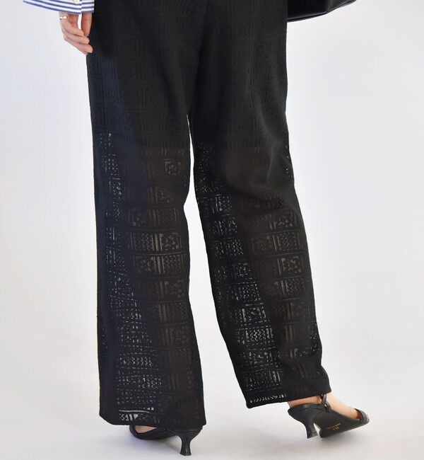 quaranciel「quaranciel:〈手洗い可能〉ジオメトリック レース サイドライン パンツ」|その他|