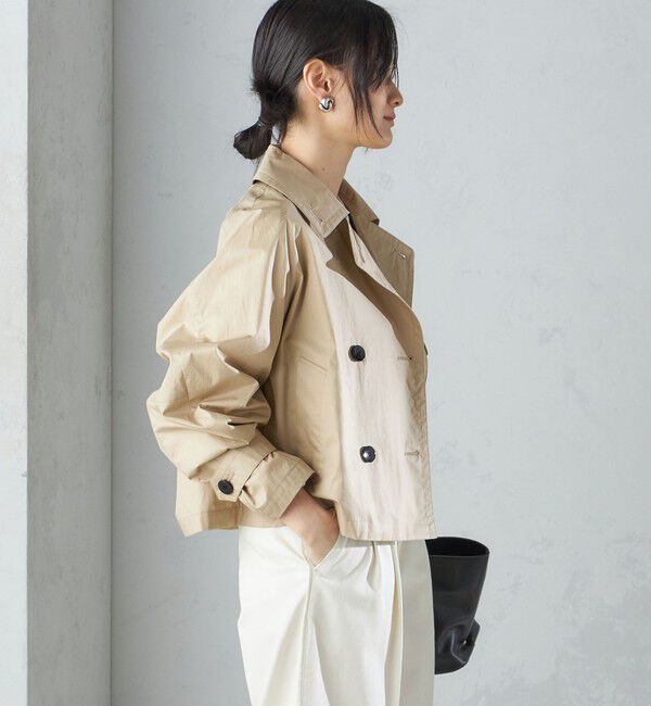 SHIPS for women「〈手洗い可能〉タイプライター ボリューム スリーブ ショート トレンチ コート ◇」|トレンチコート|