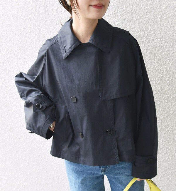 SHIPS for women「〈手洗い可能〉タイプライター ボリューム スリーブ ショート トレンチ コート ◇」|トレンチコート|