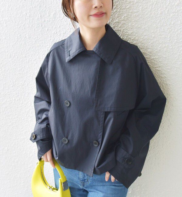 SHIPS for women「〈手洗い可能〉タイプライター ボリューム スリーブ ショート トレンチ コート ◇」|トレンチコート|