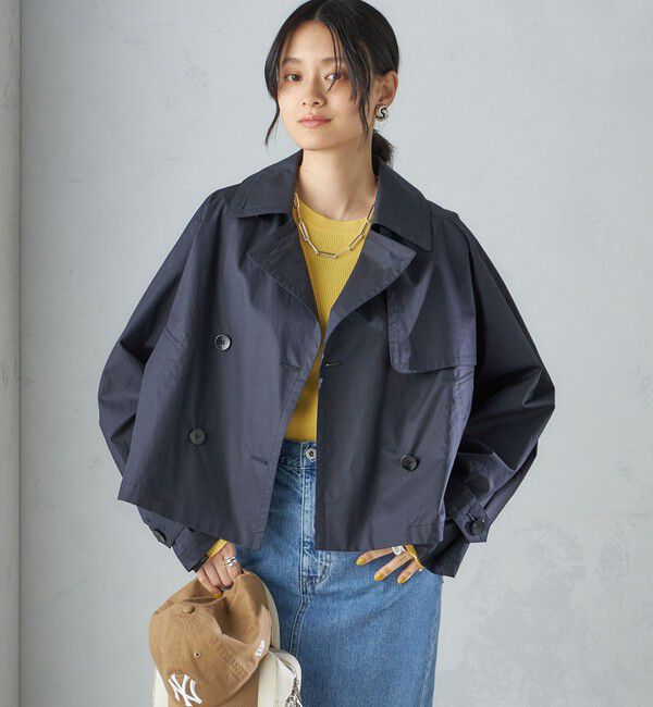 SHIPS for women「〈手洗い可能〉タイプライター ボリューム スリーブ ショート トレンチ コート ◇」|トレンチコート|