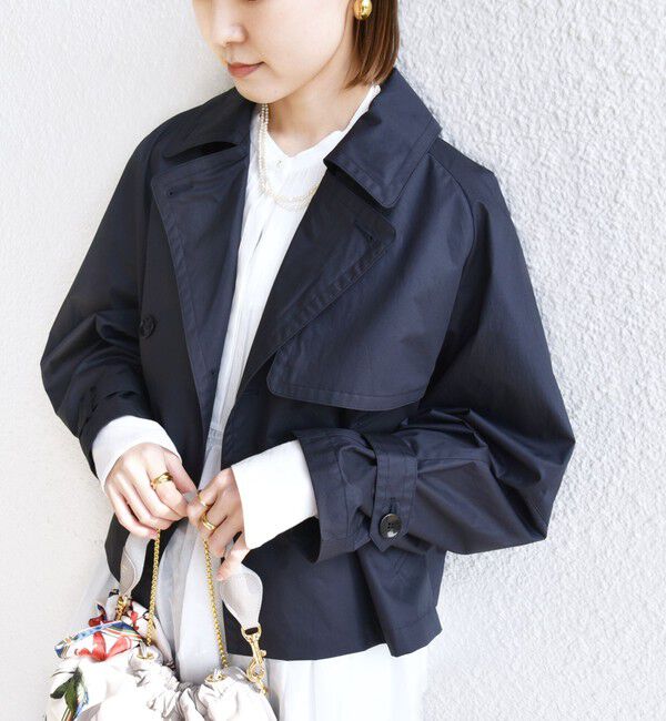 SHIPS for women「〈手洗い可能〉タイプライター ボリューム スリーブ ショート トレンチ コート ◇」|トレンチコート|