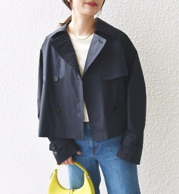 SHIPS for women「〈手洗い可能〉タイプライター ボリューム スリーブ ショート トレンチ コート ◇」|トレンチコート|