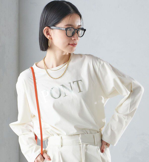 SHIPS for women「ローズ ペトール ロング スリーブ プリント TEE」|Tシャツ・カットソー|