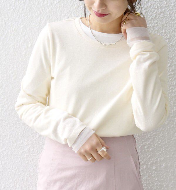 SHIPS any「SHIPS any:〈洗濯機可能〉スラブ シアー ロンTEE」|Tシャツ・カットソー|