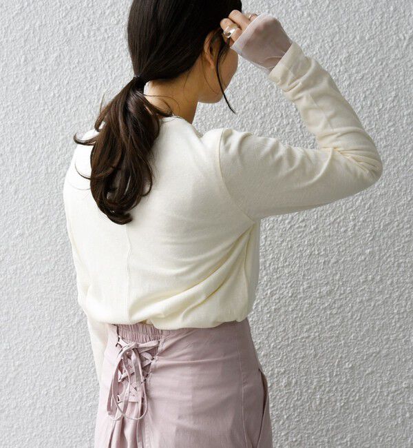 SHIPS any「SHIPS any:〈洗濯機可能〉スラブ シアー ロンTEE」|Tシャツ・カットソー|