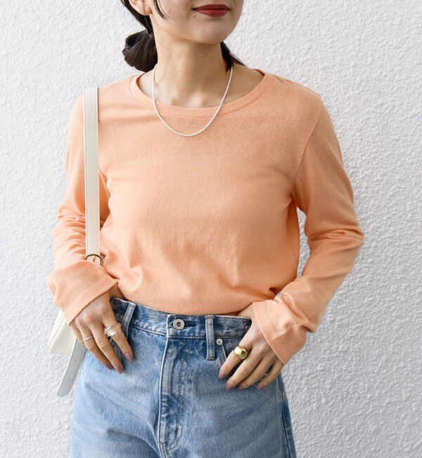 SHIPS any「SHIPS any:〈洗濯機可能〉スラブ シアー ロンTEE」|Tシャツ・カットソー|