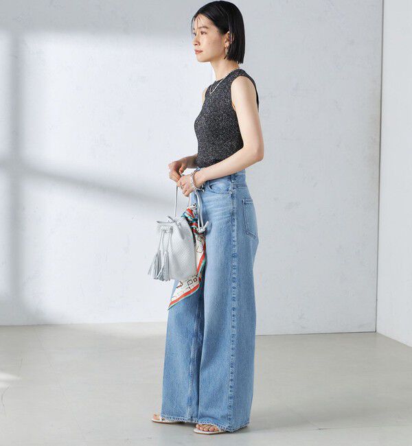 SHIPS for women「〈手洗い可能〉ラメ ノースリーブ ニット」|ニット・セーター|