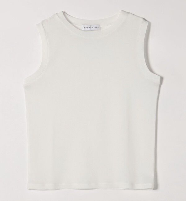 quaranciel「quaranciel:〈手洗い可能〉シアー スラブ ノースリーブ タンク TEE」|Tシャツ・カットソー|