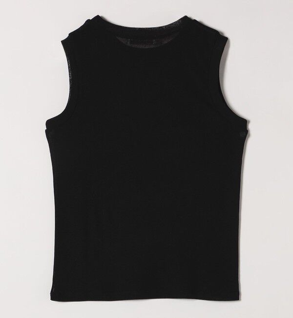 quaranciel「quaranciel:〈手洗い可能〉シアー スラブ ノースリーブ タンク TEE」|Tシャツ・カットソー|