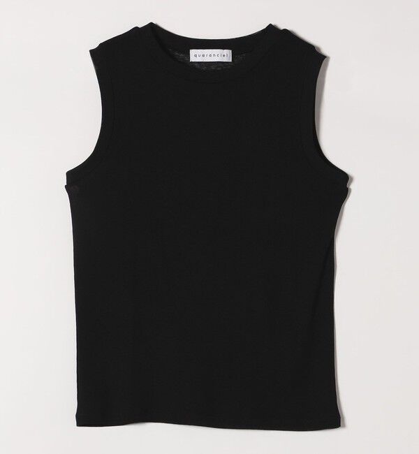 quaranciel「quaranciel:〈手洗い可能〉シアー スラブ ノースリーブ タンク TEE」|Tシャツ・カットソー|
