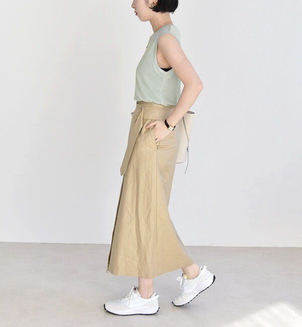 quaranciel「quaranciel:〈手洗い可能〉シアー スラブ ノースリーブ タンク TEE」|Tシャツ・カットソー|