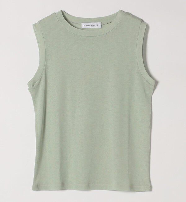 quaranciel「quaranciel:〈手洗い可能〉シアー スラブ ノースリーブ タンク TEE」|Tシャツ・カットソー|