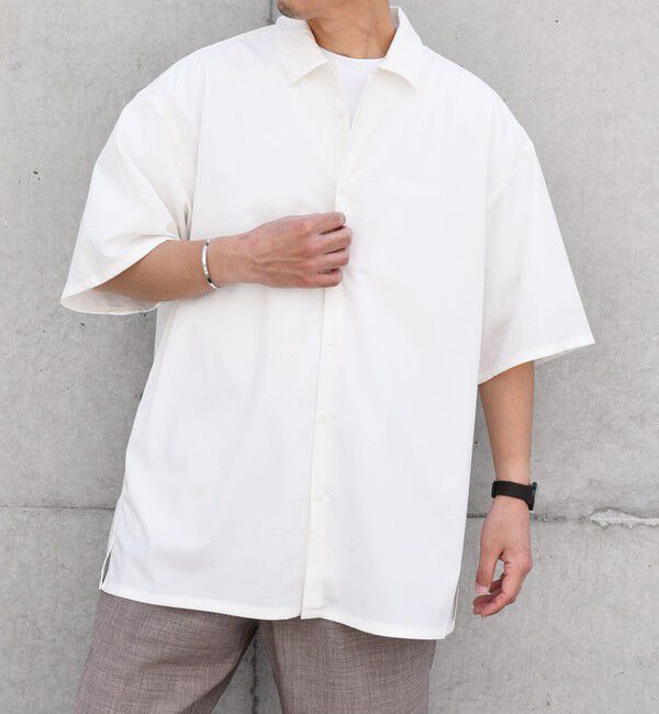 SHIPS any「SHIPS any: バンブー レーヨン ルーズ ハーフスリーブ シャツ ［BRIOS］◇」|シャツ・ブラウス|ホワイト