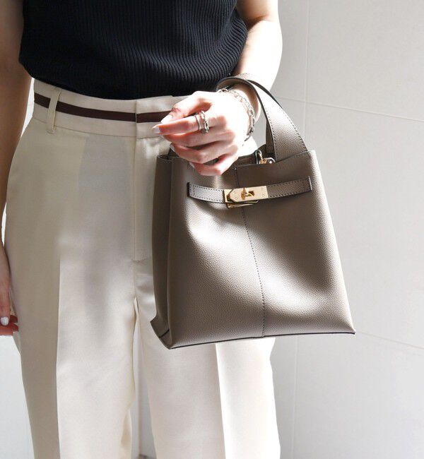 SHIPS any「SHIPS any: 金具付き トート バッグ」|ショルダー・メッセンジャー|ベージュ