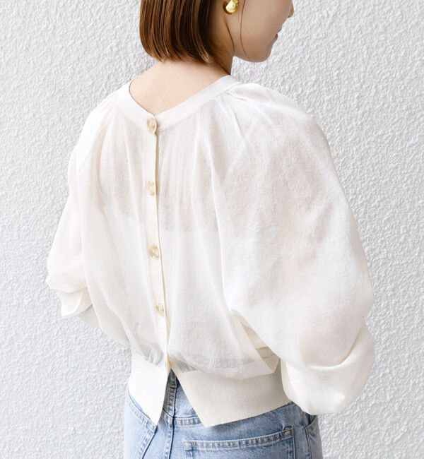 SHIPS for women「〈手洗い可能〉2WAY シアー カーディガン」|カーディガン|