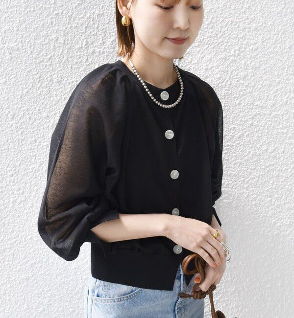 SHIPS for women「〈手洗い可能〉2WAY シアー カーディガン」|カーディガン|