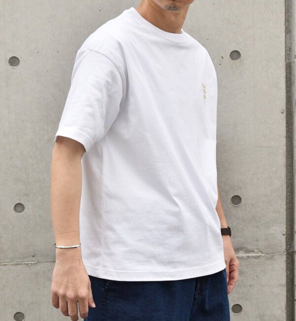 SHIPS any「【WEB限定】SHIPS any: BLAH BLAH BLAH.ワンポイント 刺繍 ルーズ Tシャツ(ユニセックス)◇」|Tシャツ・カットソー|