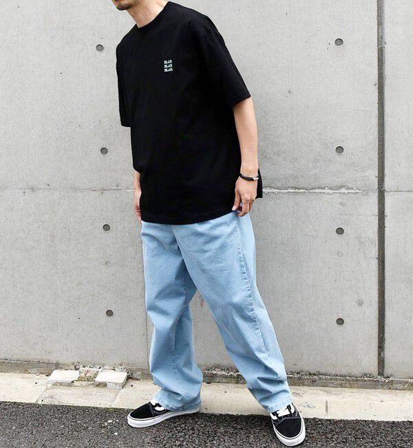 SHIPS any「【WEB限定】SHIPS any: BLAH BLAH BLAH.ワンポイント 刺繍 ルーズ Tシャツ(ユニセックス)◇」|Tシャツ・カットソー|