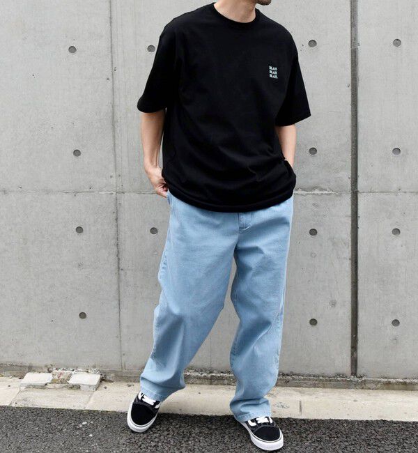 SHIPS any「【WEB限定】SHIPS any: BLAH BLAH BLAH.ワンポイント 刺繍 ルーズ Tシャツ(ユニセックス)◇」|Tシャツ・カットソー|