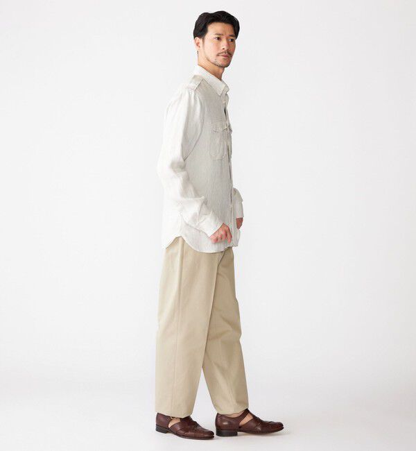 SHIPS「【SHIPS別注】GUY ROVER: リネン キャンバス サファリシャツ」|シャツ・ブラウス|