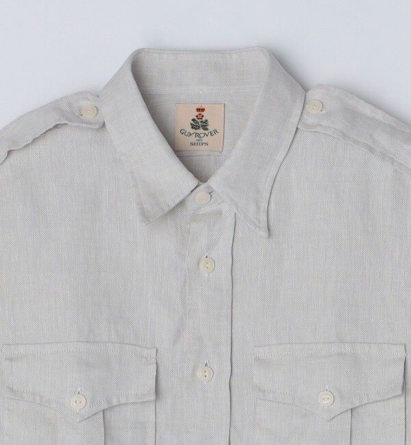 SHIPS「【SHIPS別注】GUY ROVER: リネン キャンバス サファリシャツ」|シャツ・ブラウス|